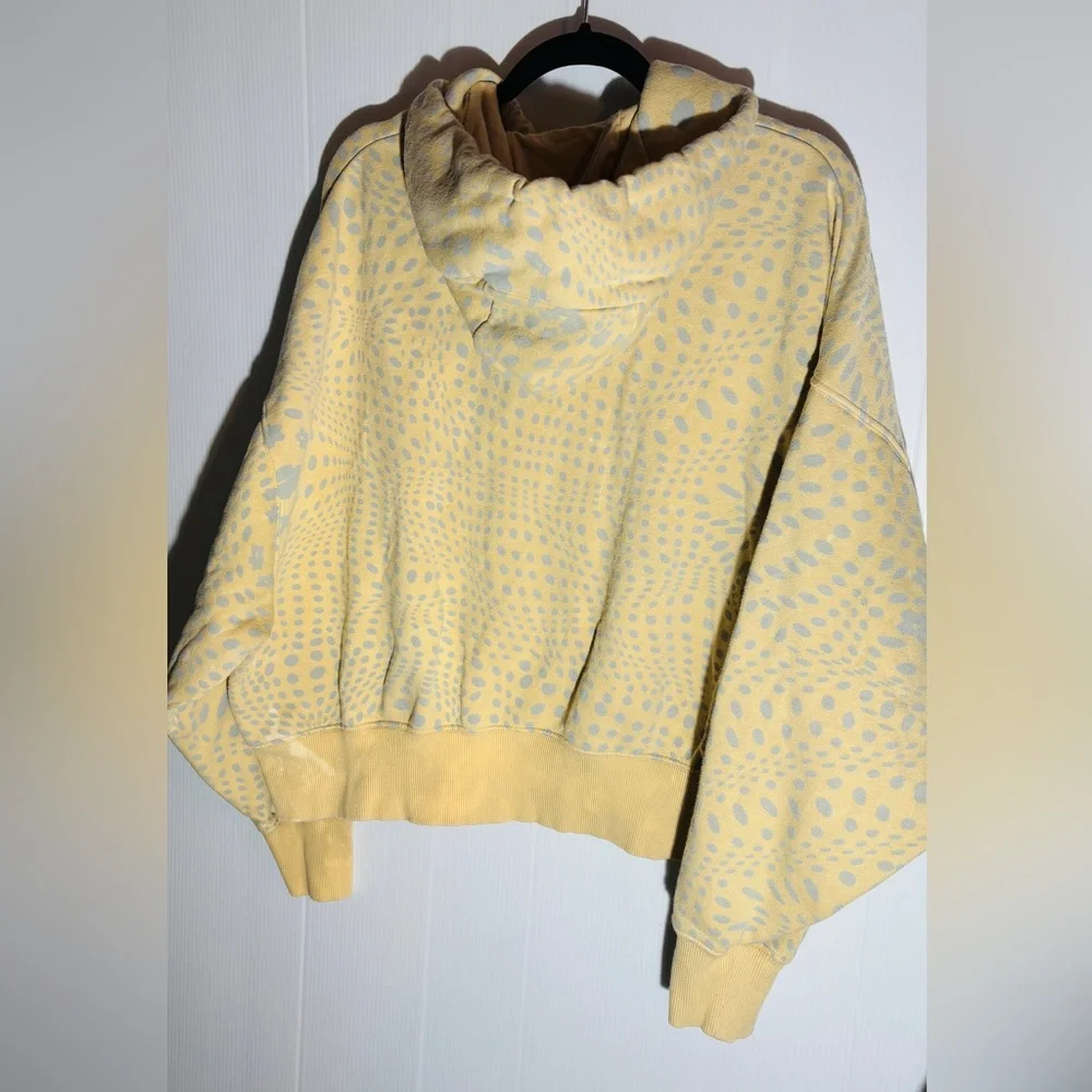 Nike Beige and Blue Patterned Hoodie